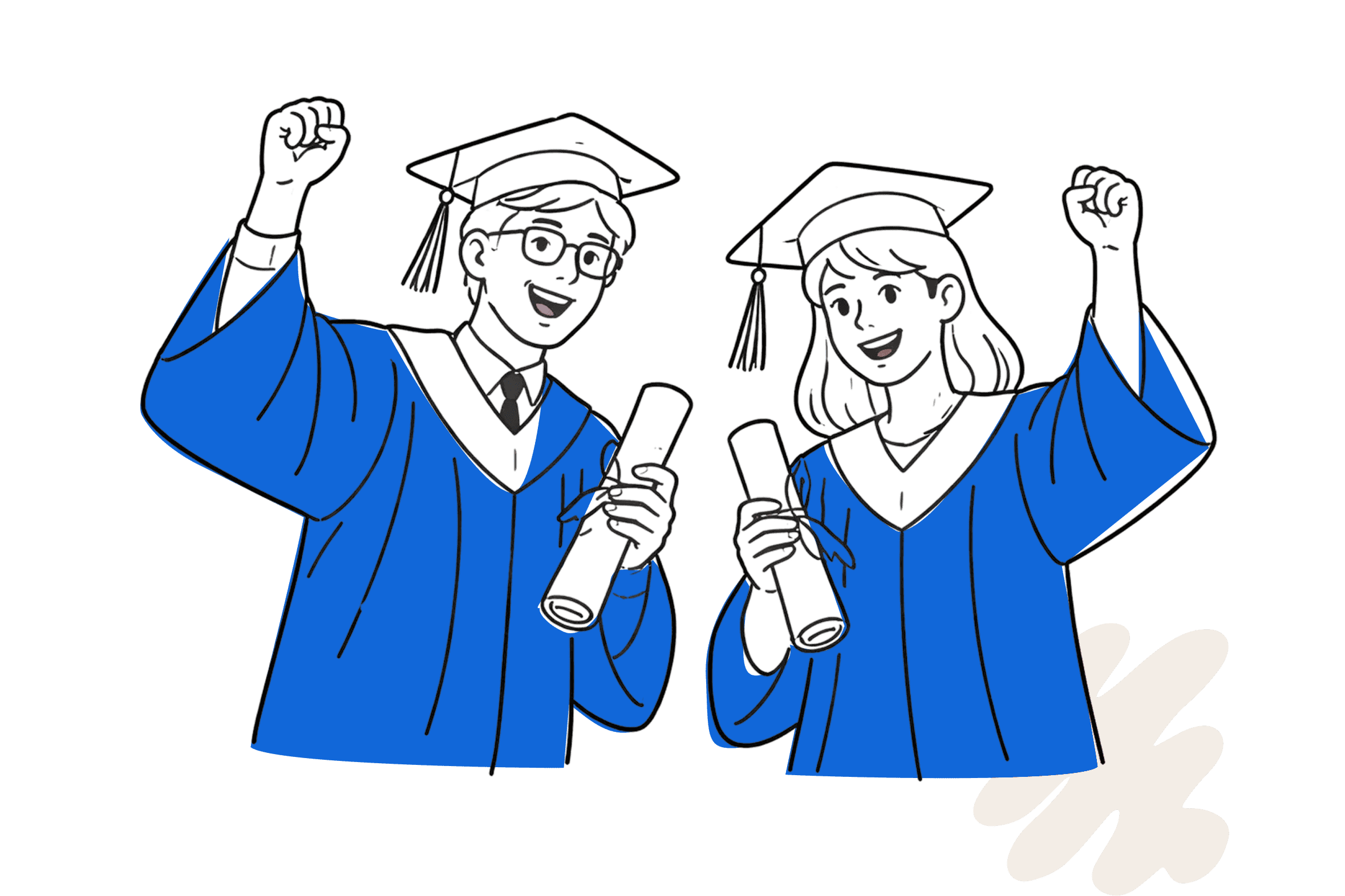 Students celebrating success